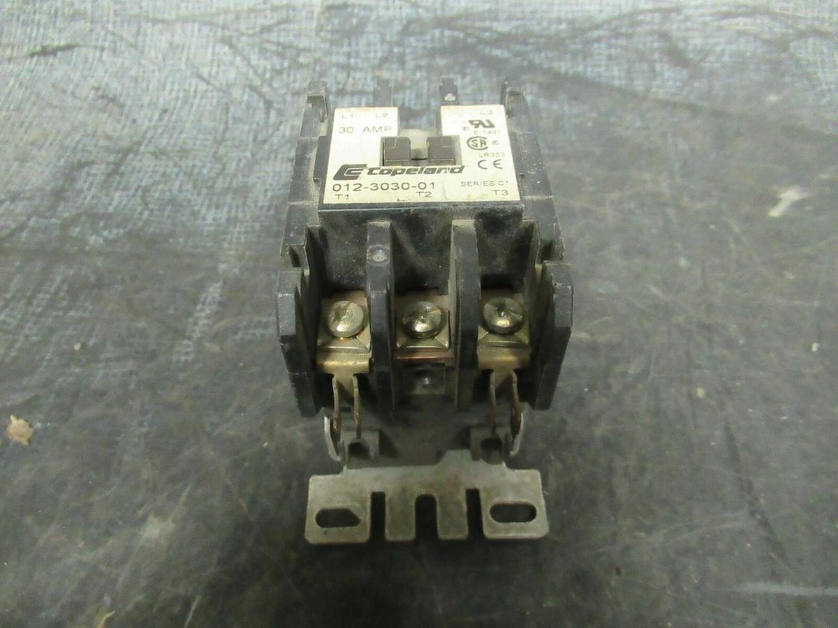 Used 30 AMP COPELAND CONTACTOR 012-3030-01 600 VOLTS 15 HP 40 AMP/RES **WARRANTY**