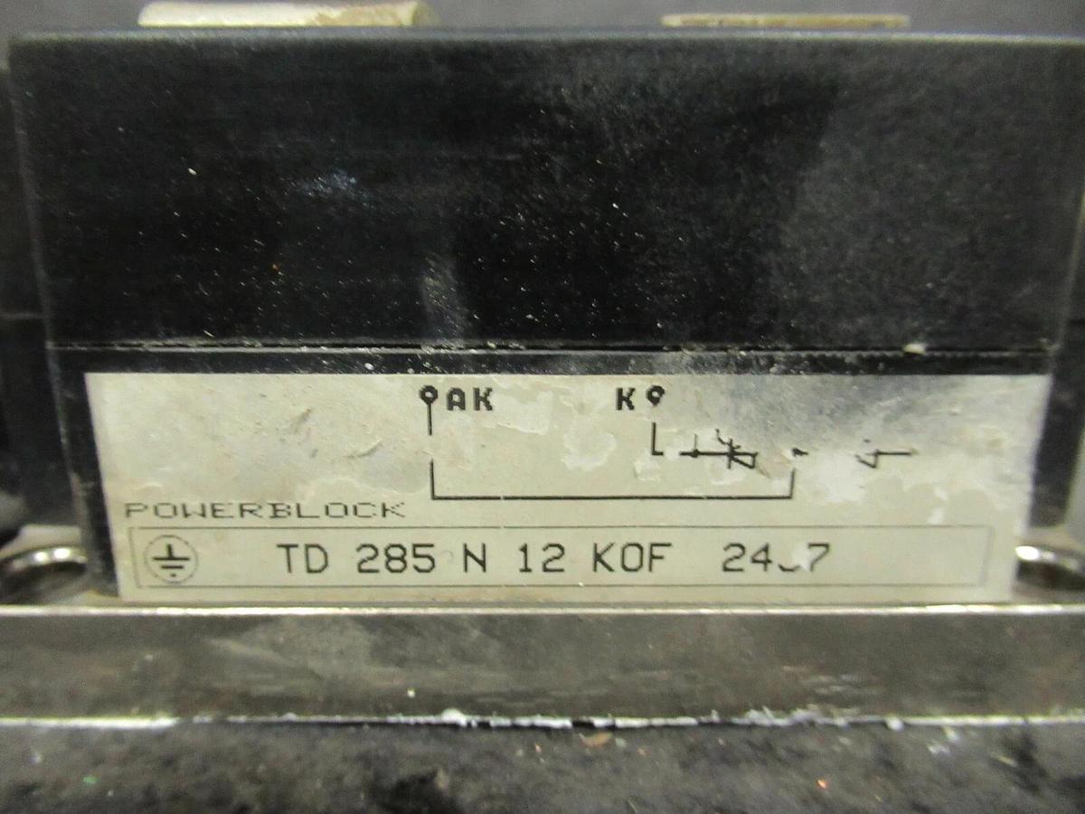 Used EUPEC POWERBLOCK TD 285 N 12 KOF 12J7 POWER MODULE TRANSISTOR TD285N12KOF12J7
