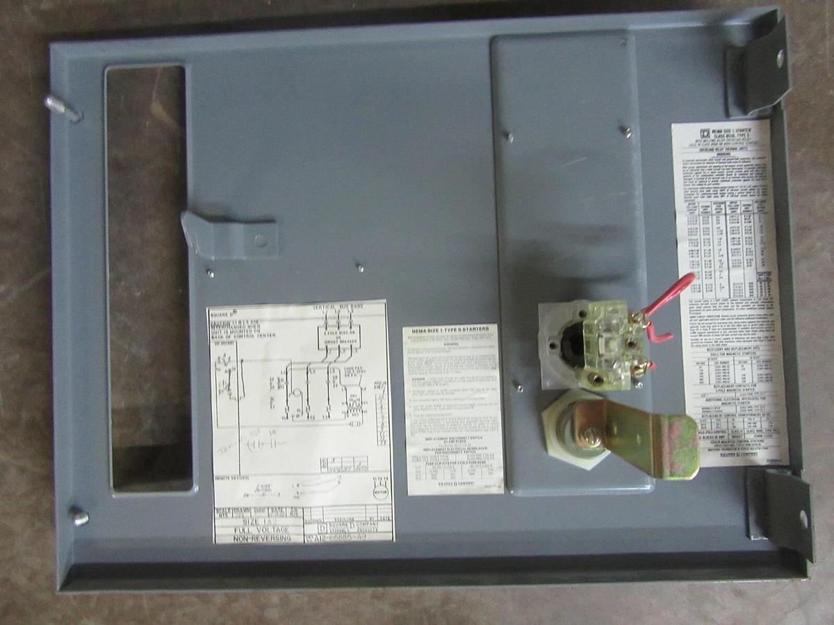Used SQUARE D MCC FUSIBLE STARTER BUCKET 8998-NC-403 SER. B 12" MODEL: 4 NEMA 1