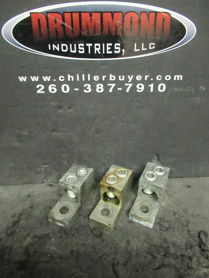 Used (3 QTY) SQUARE D DCC C-469 2 DOUBLE BARREL MECHANICAL CONNECTOR LUG TAPS 750MCM