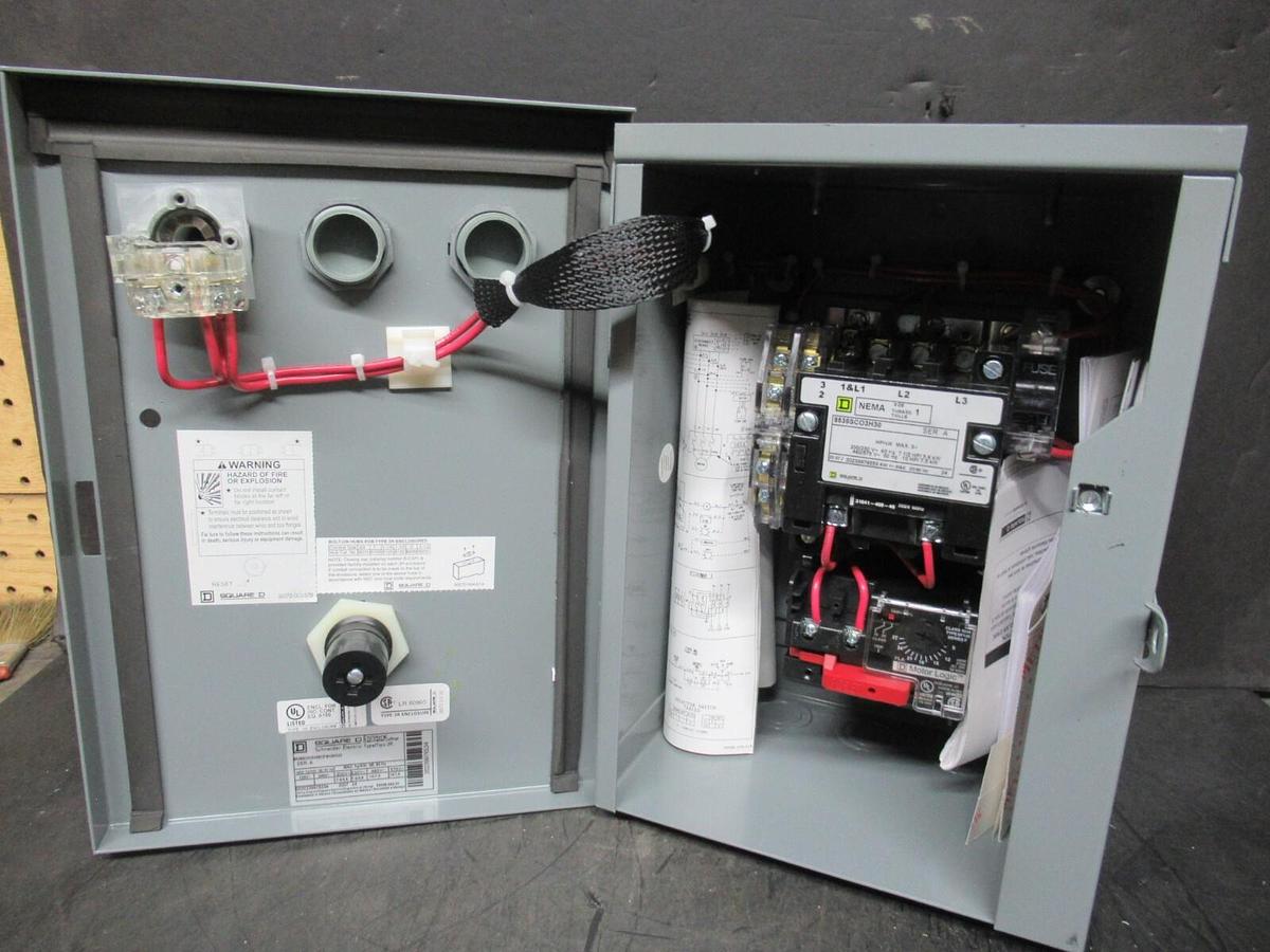 NEW SURPLUS SQUARE D COMBINATION STARTER 8536SCH3V08CF4H30X22 8536SCO3H30 NEMA 1