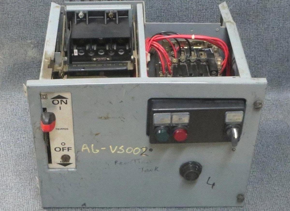 Used SQUARE D 12" MCC BUCKET 480 VAC 15 AMP FAP BREAKER WITH NEMA SIZE 1 STARTER