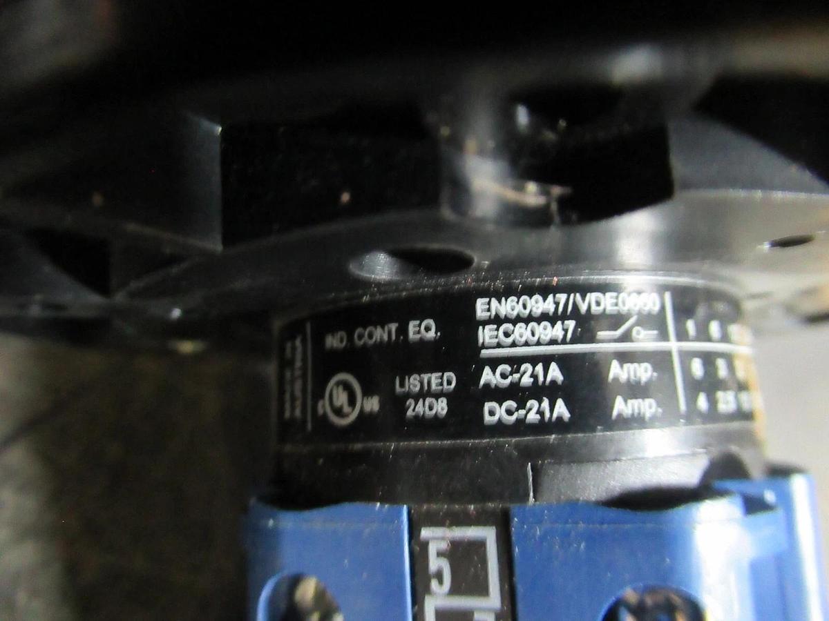 Used KRAUS + NAIMER C125-6 + CAD-11 GENERAL PURPOSE ROTARY CAM SWITCH 600 VAC 150 AMP