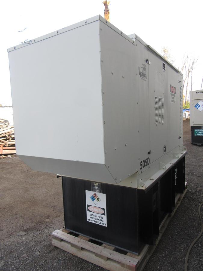 Used 50 KW DIESEL GENERATOR LYNX 120/240V RE-CONNECTABLE SOUND ENCLOSED 350 HRS