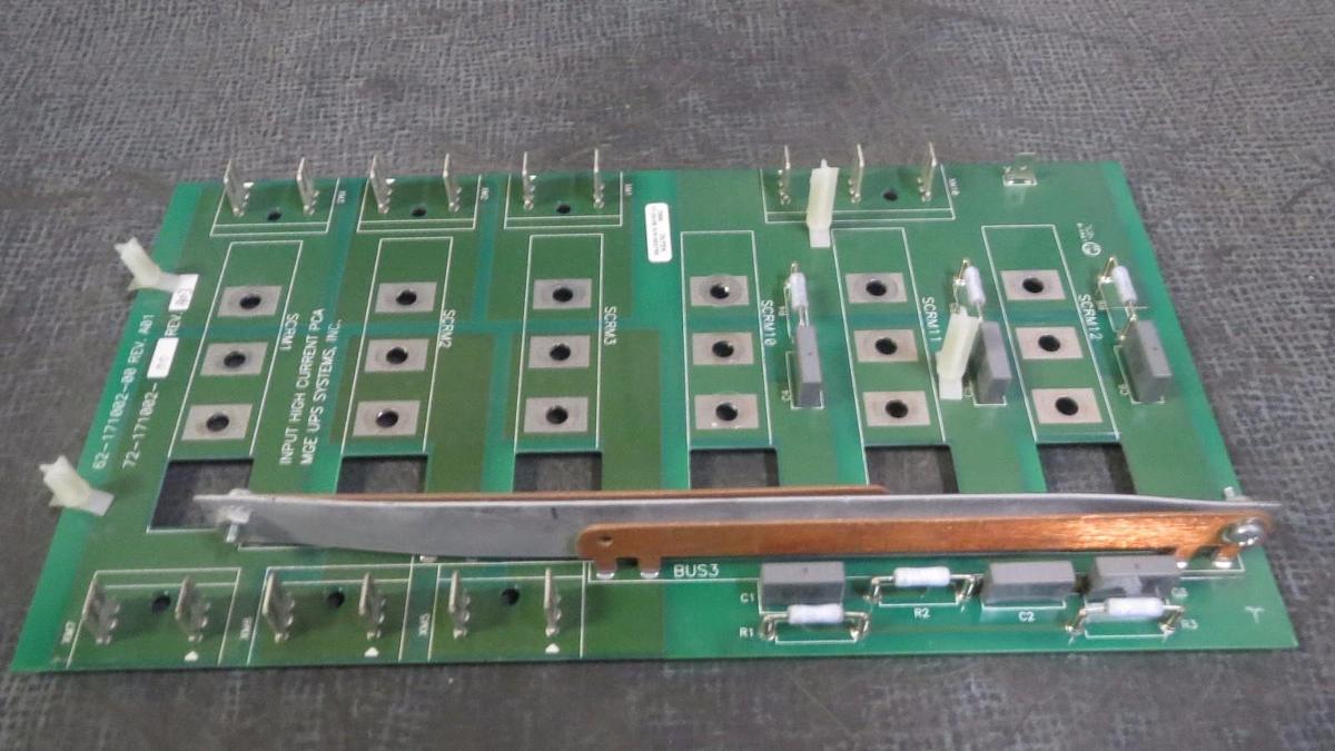 Used MGE UPS SYSTEMS INPUT HIGH CURRENT PCA MODEL: 62-171002-00 ; 72-171002-00
