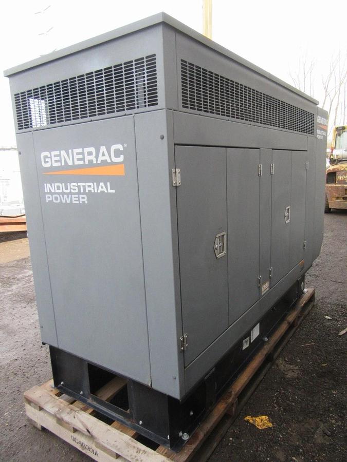 Used 48 KW 50 KW GENERATOR GENERAC NAT GAS LP PROPANE 120/240 V 1 PH 142 HRS WE SHIP