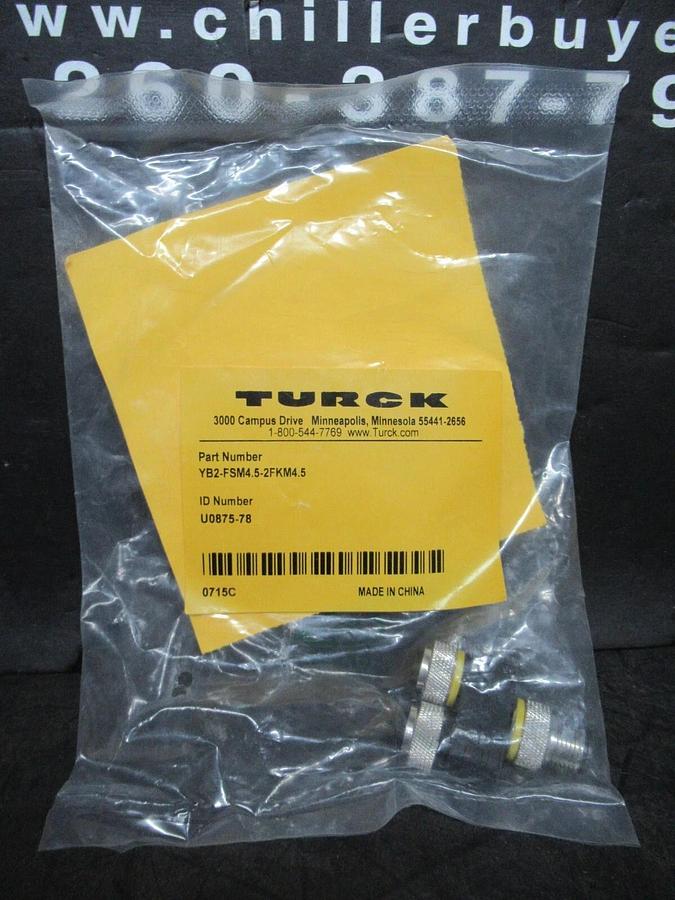 NEW IN BAG TURCK YB2-FSM4.5-2FKM4.5 EUROFAST DAISY CHAIN SPLITTER CONNECTOR