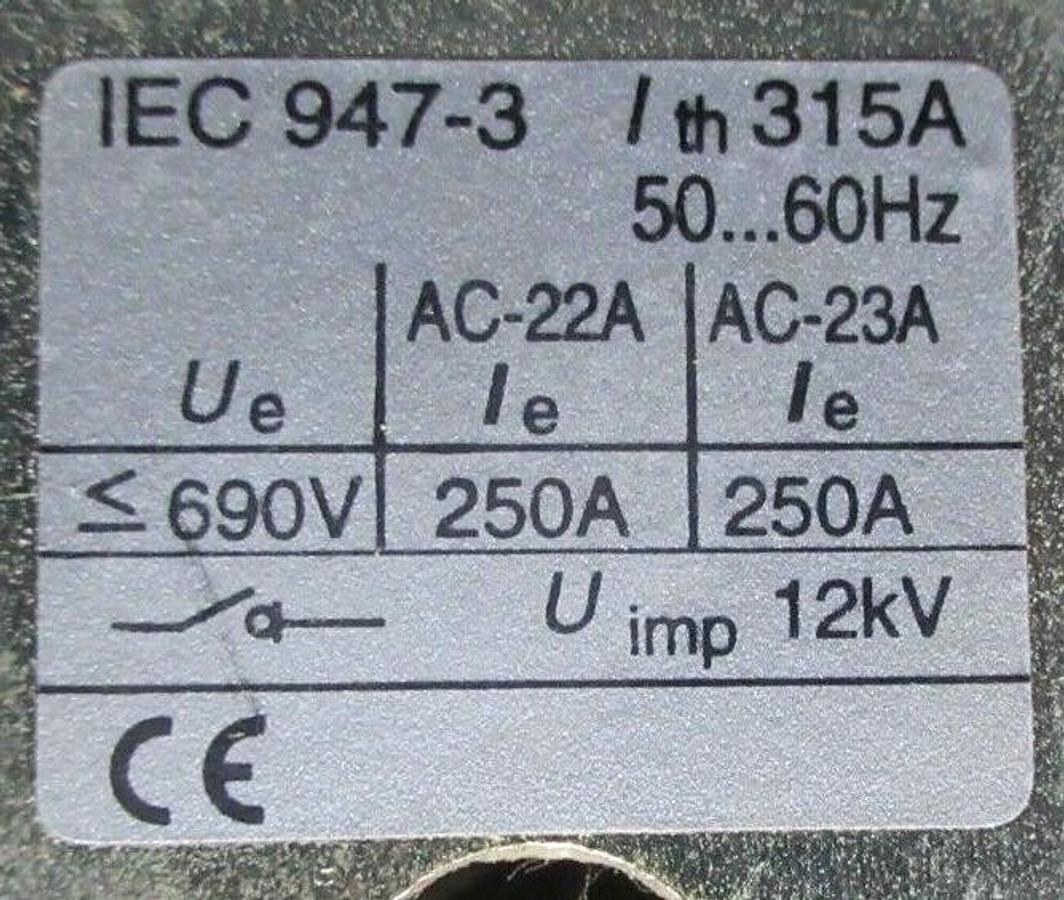 Used ABB SAFETY DISCONNECT SWITCH OETL-NF200A 600 VAC 200 HP 3-PHASE **WARRANTY**