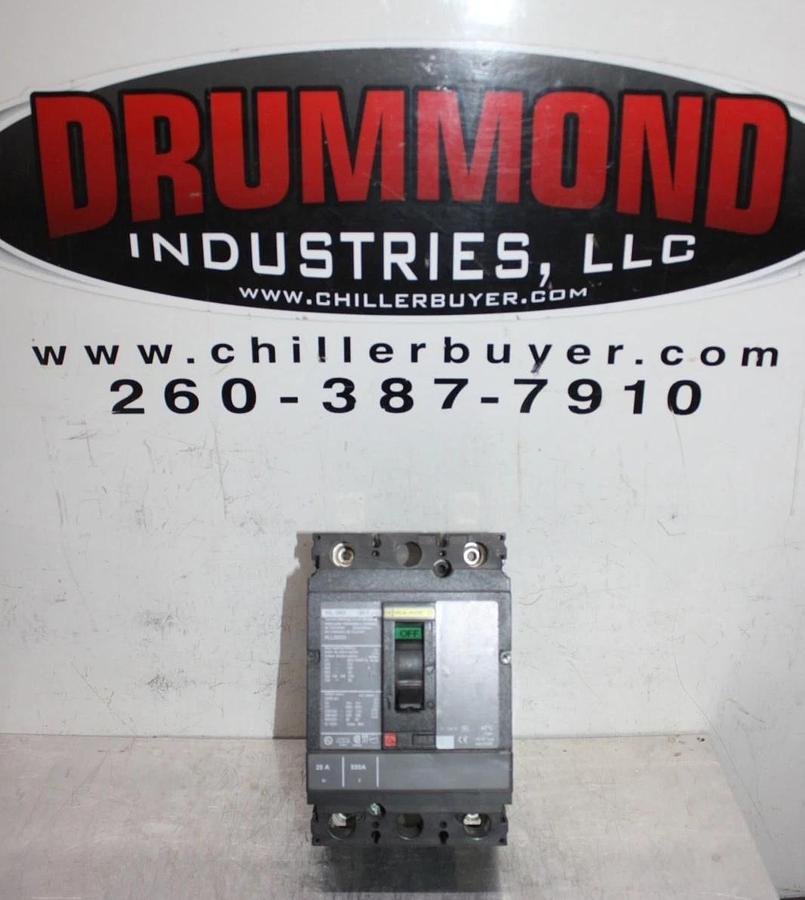 Used SQUARE D CIRCUIT BREAKER HLL26025 25 AMP 600 VAC 2-POLE 3-PHASE HL-060