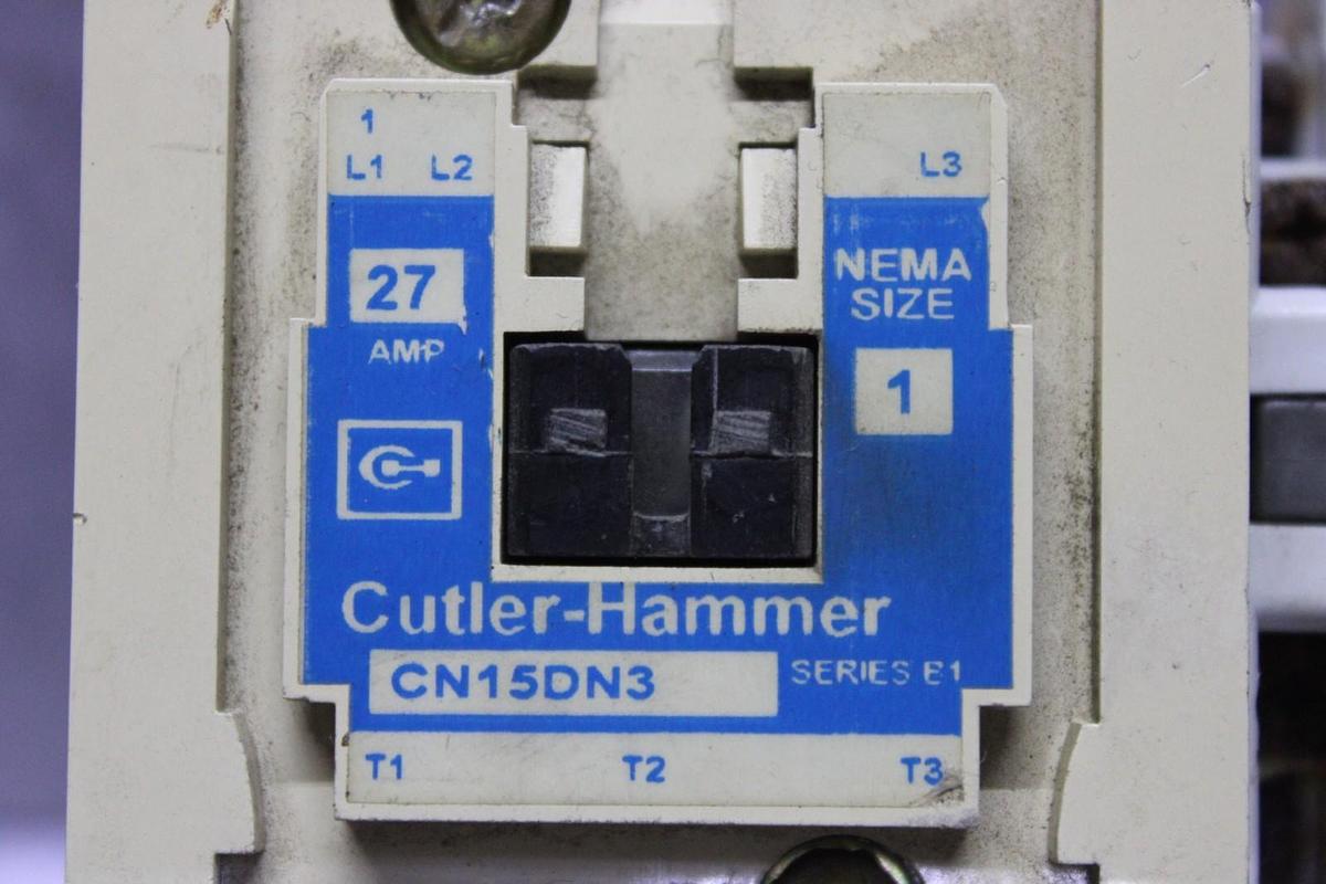 Used CUTLER-HAMMER NEMA CONTACTOR CN15DN3 27 AMP NEMA 1 COIL: 120V **WARRANTY**