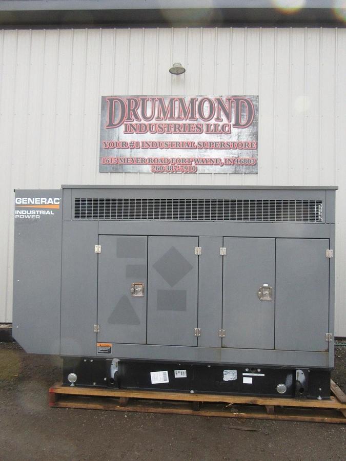 Used 48 KW 50 KW GENERATOR GENERAC NAT GAS LP PROPANE 120/240 V 1 PH 142 HRS WE SHIP