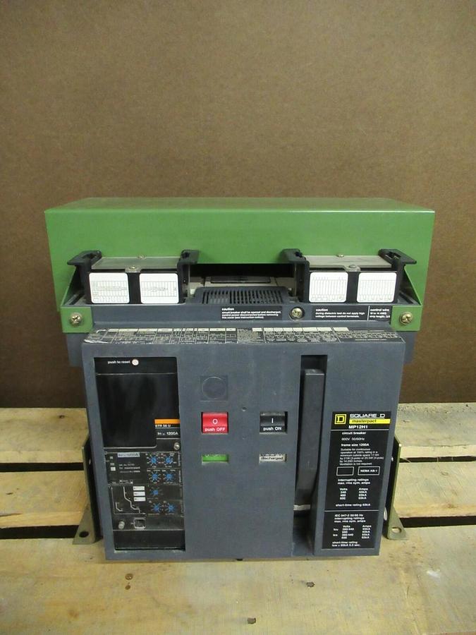 Used 1200 AMP SQUARE D MP12H1 MASTERPACT BREAKER 3P 600V STR58U 54750 TRIP 240 480