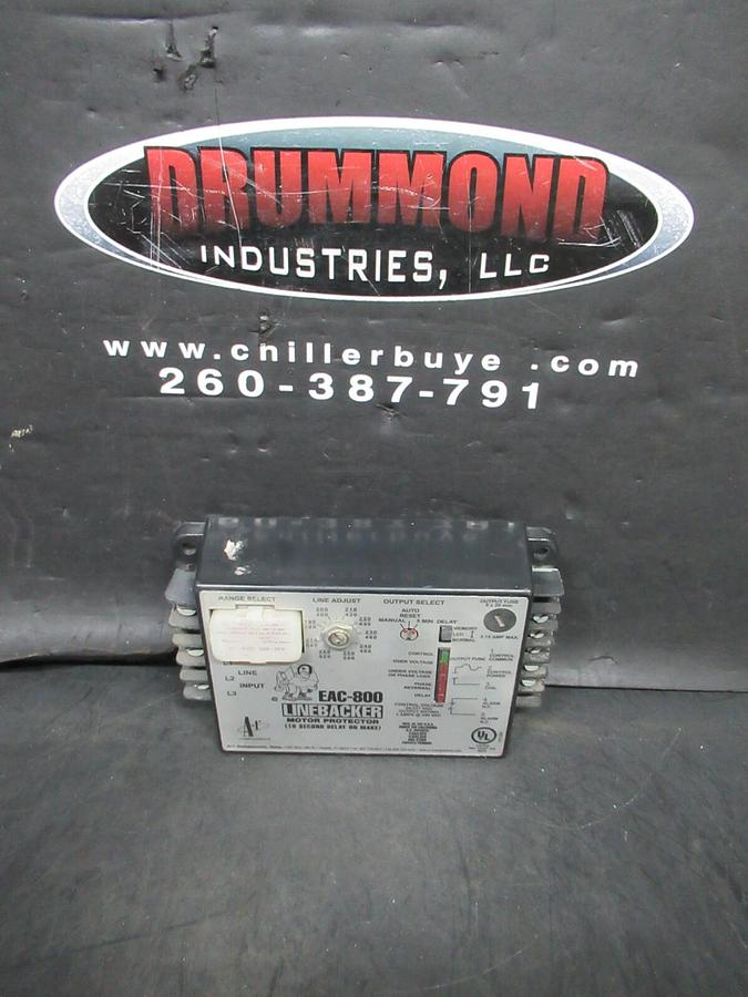 Used LINEBACKER MOTOR PROTECTOR EAC-800 TIME DELAY 24-277 VAC **WARRANTY**