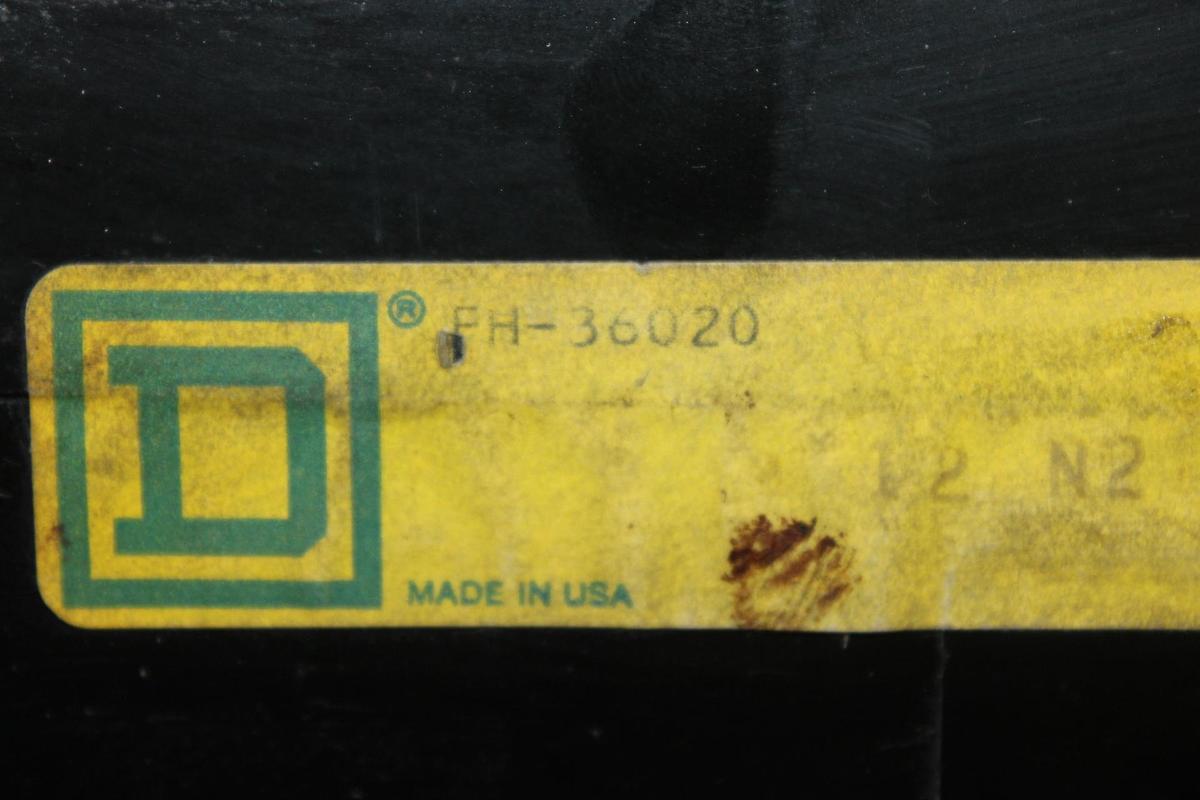 Used SQUARE D I-LINE CIRCUIT BREAKER FA36020 20 AMP 600 VOLT 3-POLE