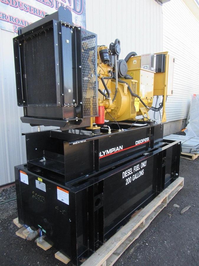 Used 60 KW DIESEL GENERATOR OLYMPIAN 120/240V CAT PERKINS 564 HRS VIDEO WE SHIP!