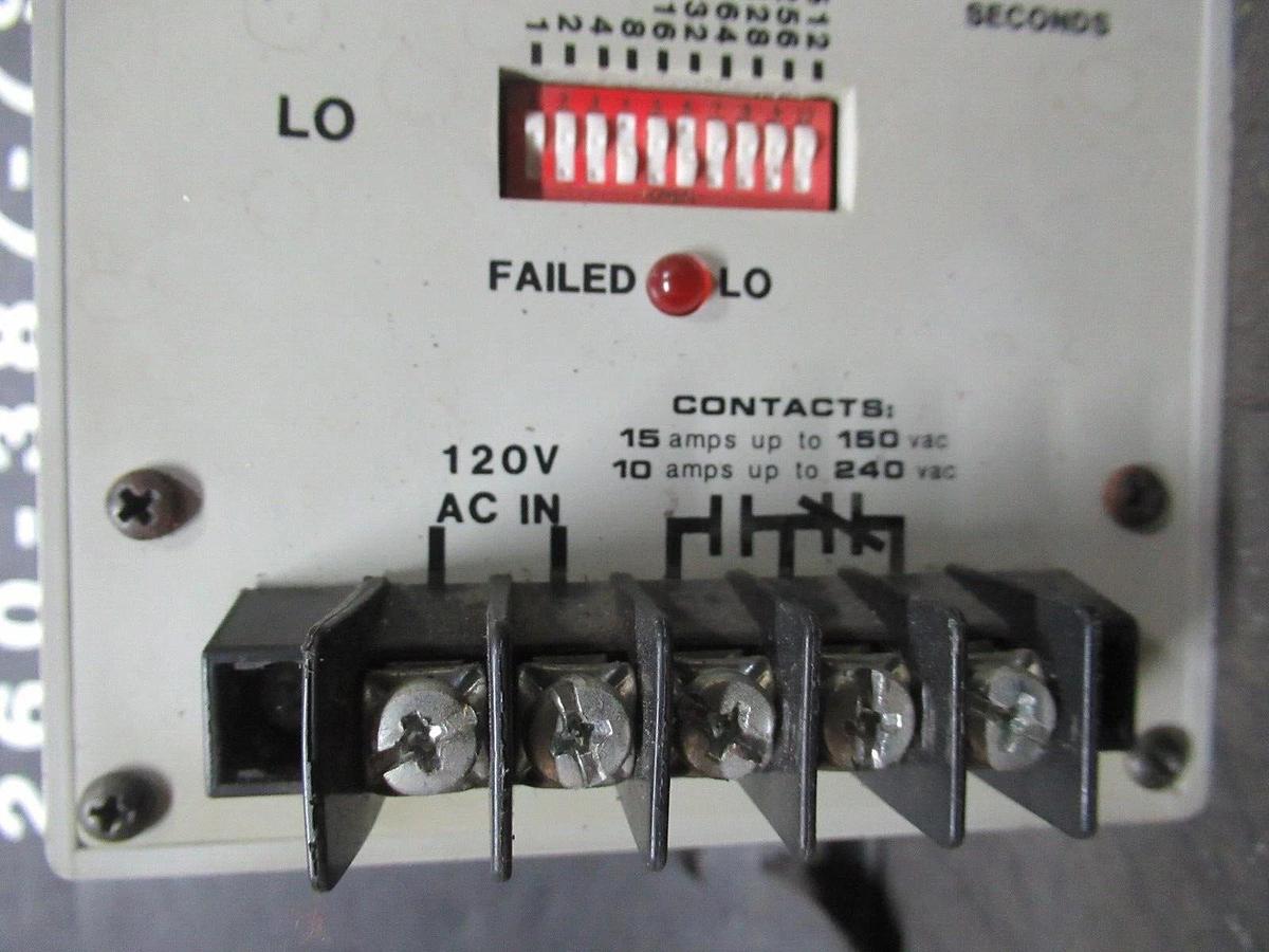 Used TIMEMARK FREQUENCY MONITOR B292 SUPPLY: 120V CONTACT: 150/240 VAC @ 15/10 AMP