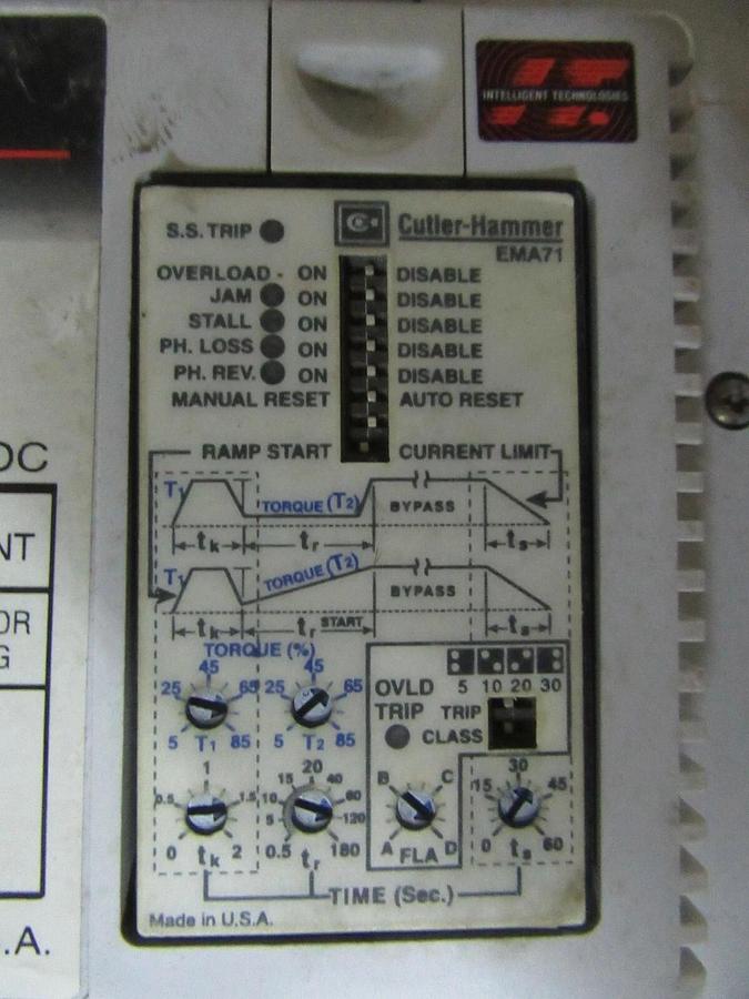Used 650 AMP CONTINUOUS CUTLER HAMMER INSIDE THE DELTA - SOFT STARTER T801V65N3D