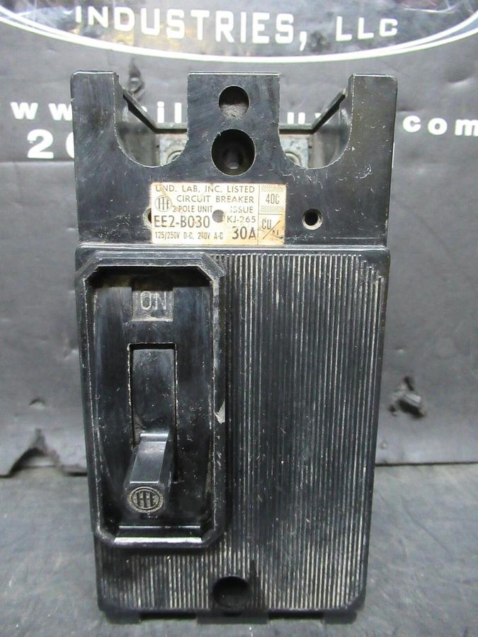 Used ITE CIRCUIT BREAKER EE2-B030 30 AMP 240 VAC 250 VDC 2-POLE **WARRANTY INCLUDED**