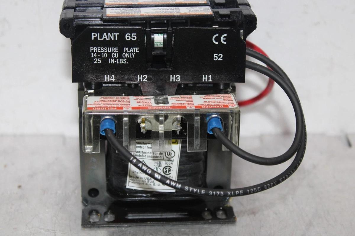 Used SQUARE D TRANSFORMER 9070TF50D2 0.05 KVA HIGH: 240/480 VOLT LOW: 24 VOLT