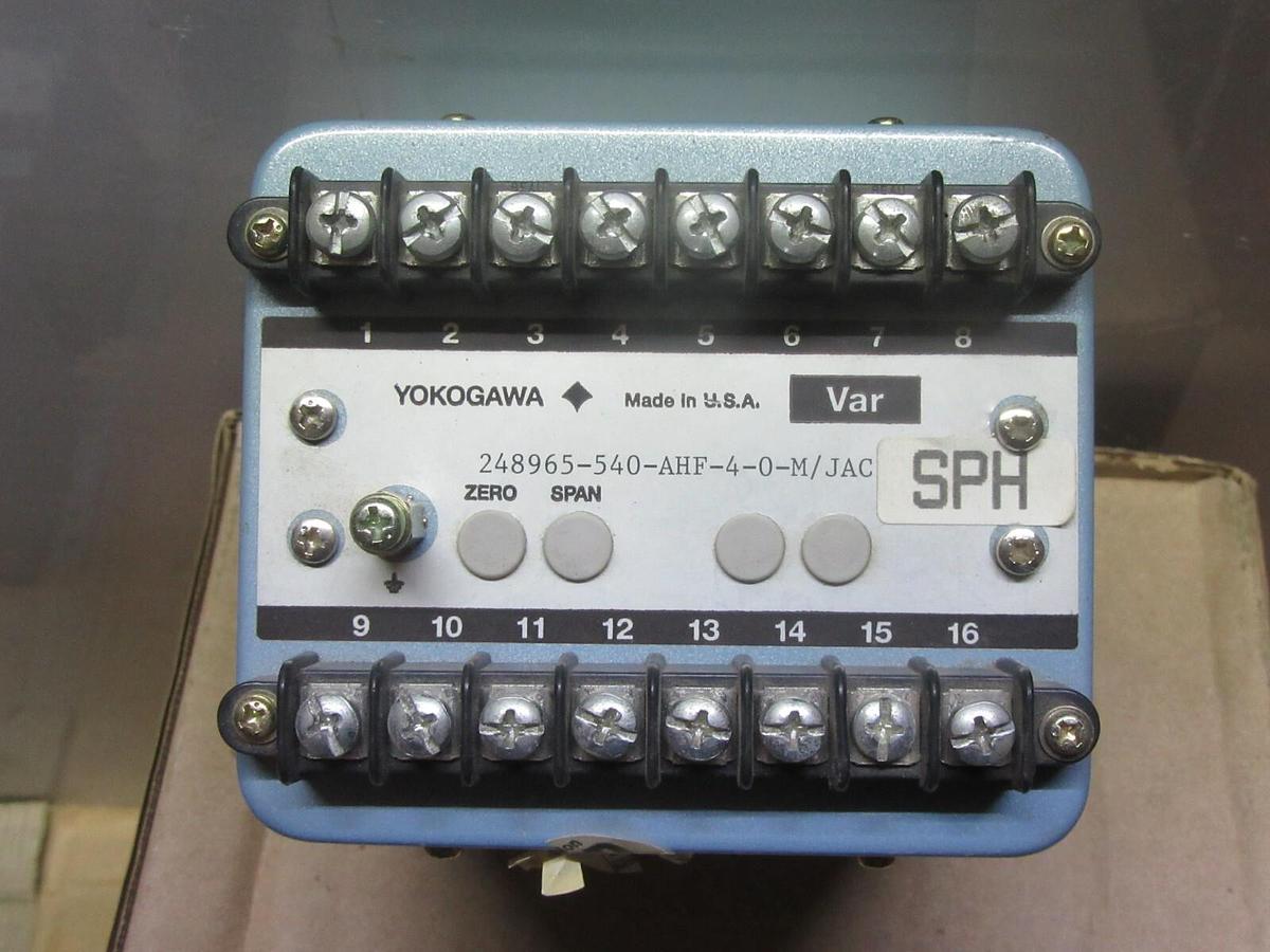 Used YOKOGAWA JUXTA VAR TRANSDUCER 248965-540-AHF-4-0-M/JAC 120 VAC 1500 VARS