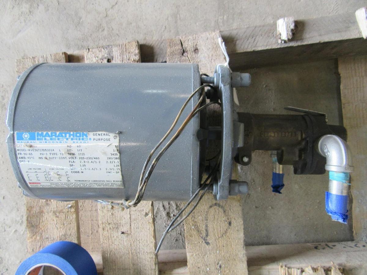 Used ORBERDORFER BRONZE GEAR PUMP 991-32 W/ MARATHON NO-G063 MOTOR 0.5HP 460V 3-PHASE