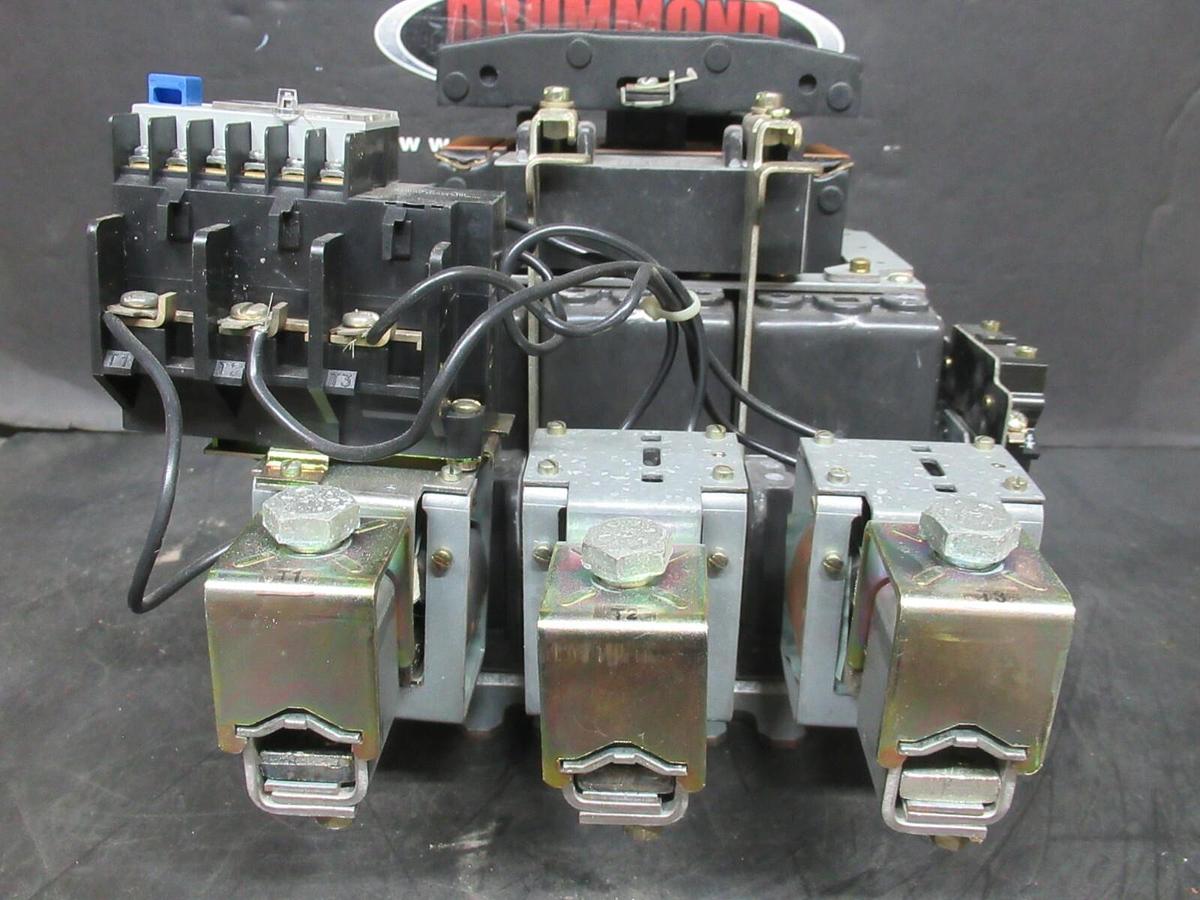Used GE NEMA 5 STARTER CR306GXQ004BJH 600 VAC 270 AMP 200 HP 3-PHASE W/ CR324GXQS