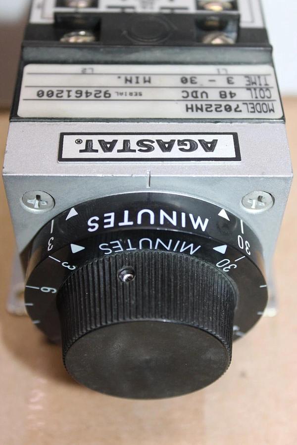 Used AGASTAT TIME DELAY RELAY 7022NH 3-30 MINUTE COIL: 48 VDC **WARRANTY**