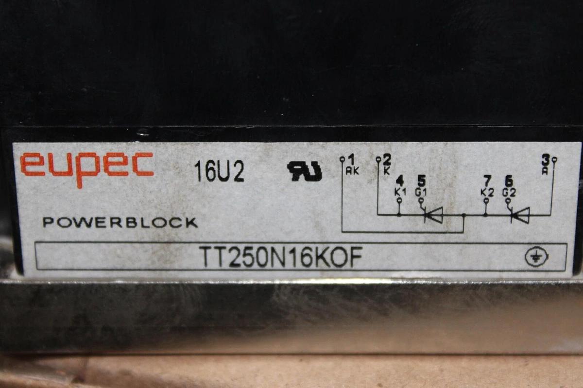 Used LOT OF 3 EUPEC POWERBLOCK IGBT POWER MODULE TD250N16KOF-16U2 *WARRANTY*