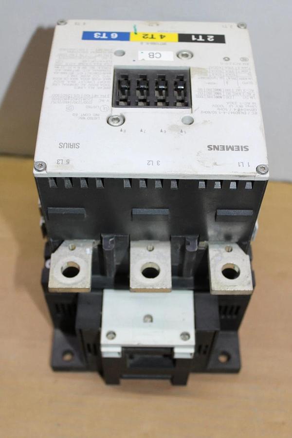 Used SIEMENS CONTACTOR 3RT1066-6...6 600 VAC 330 AMP 3-PHASE 300 HP COIL: 120 VAC