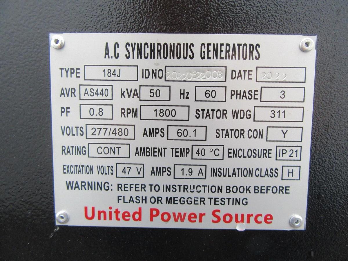 Used NEW 30 KW DIESEL GENERATOR ISUZU DIESEL 4LE2TA 120/240 VOLT SINGLE PHASE TIER4
