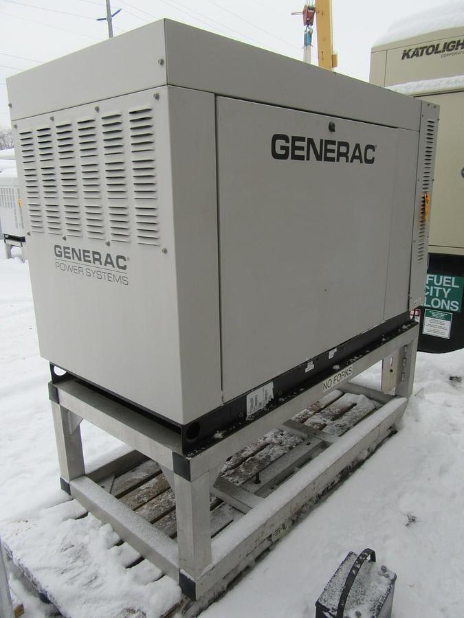 Used 30 KW GENERATOR GENERAC NATURAL GAS LP PROPANE 120/240V 1 PH SG030 399 HRS VIDEO