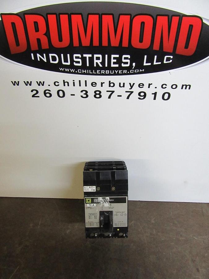 Used SQUARE D I-LINE BREAKER FH36070 3-POLE 70 AMP 600 VAC W/ LUGS **WARRANTY**