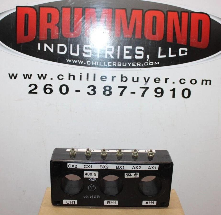 Used CUTLER HAMMER CURRENT TRANSFORMER 2092A37H06 3P81-401 400:5A 50-400 HZ