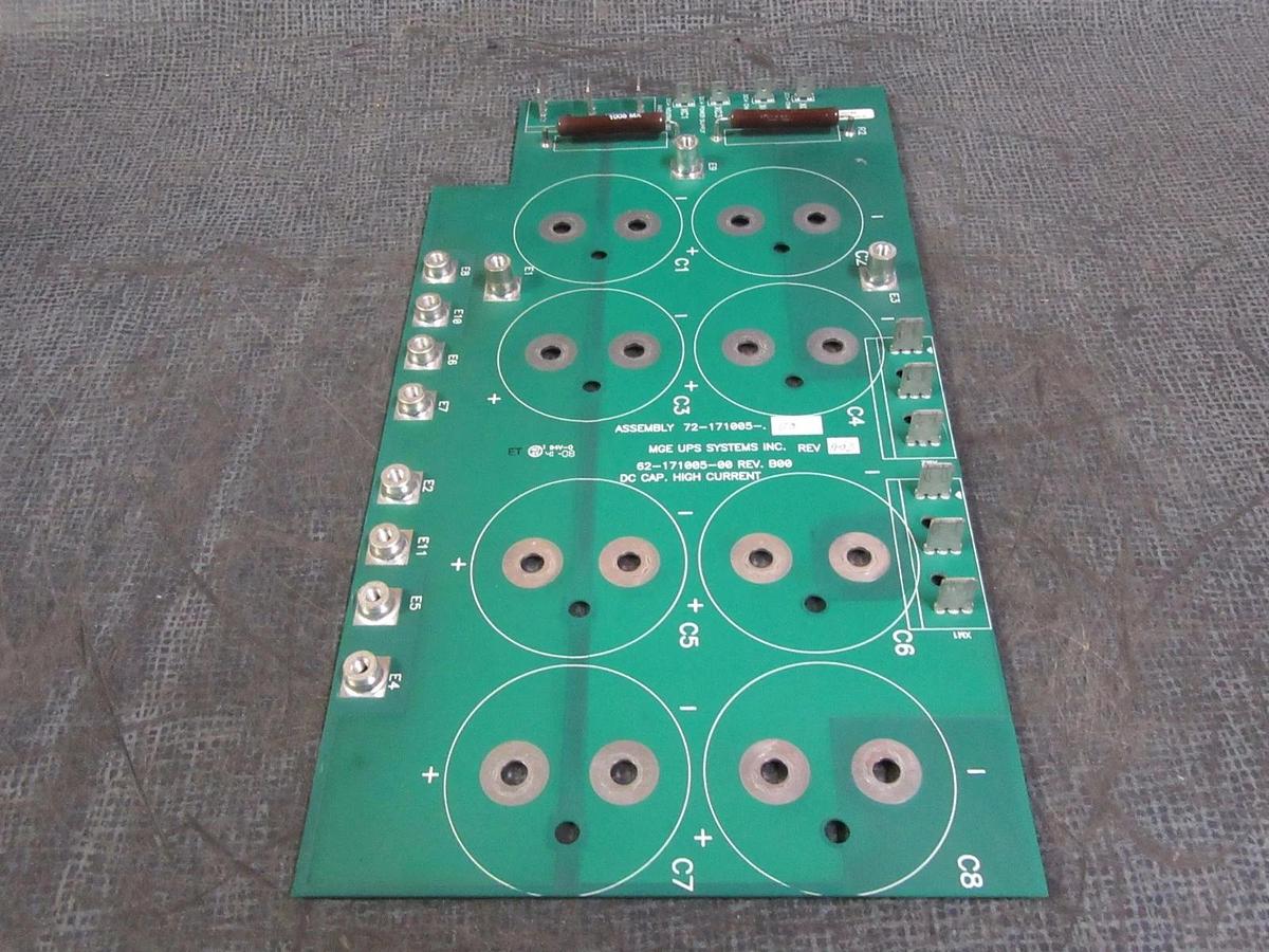 Used MGE UPS SYSTEMS DC CAP CURRENT CIRCUIT BOARD MODEL: 62-171005-00 ; 72-171005-00