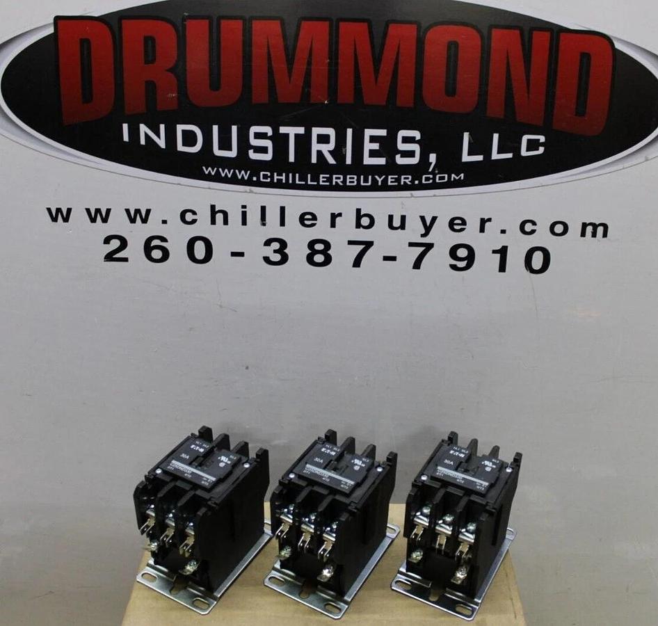 Used CUTLER HAMMER CONTACTOR C25DND330 30 AMP COIL: 120V **LOT OF 3**