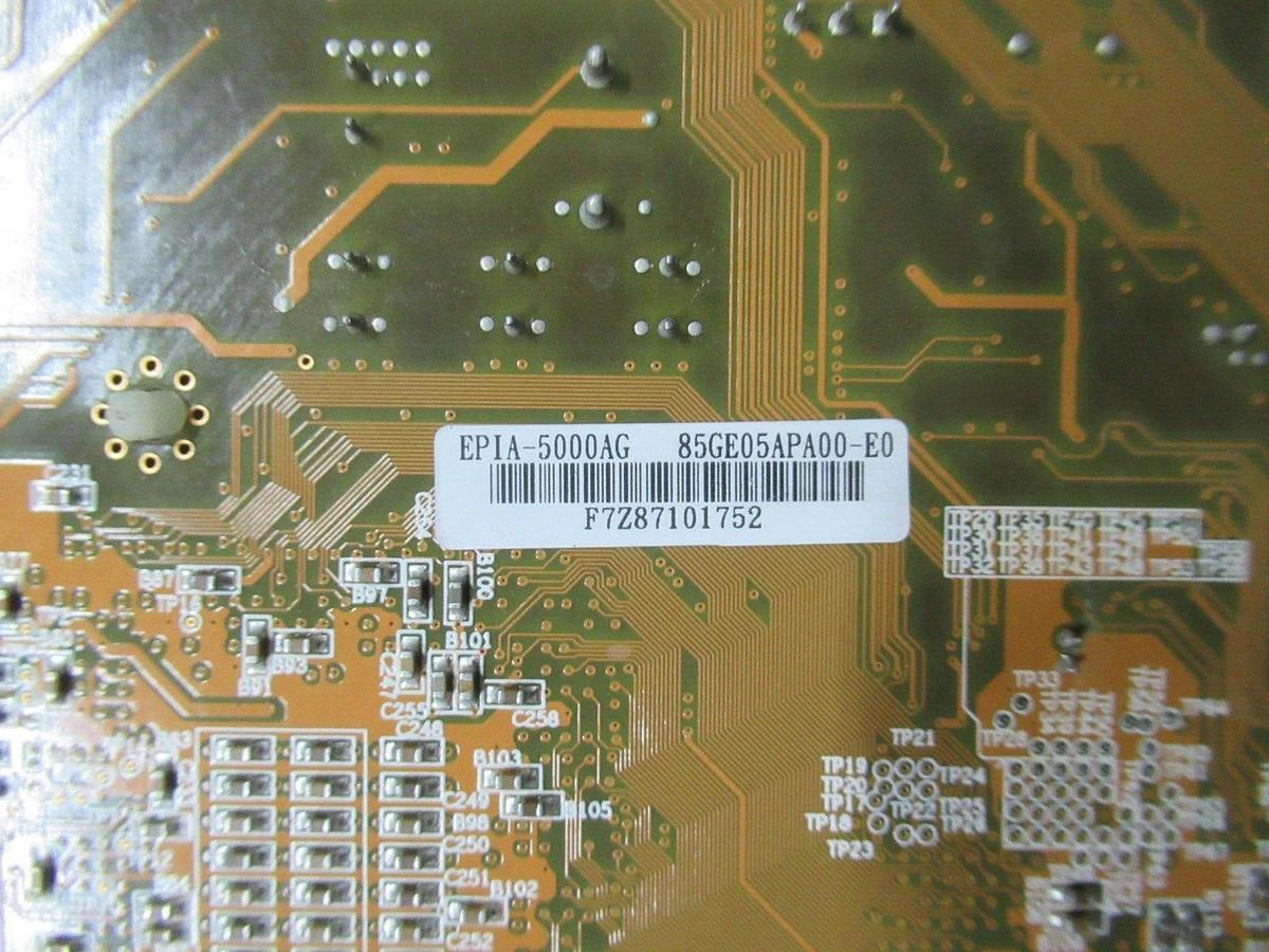 Used VIA TECHNOLOGIES MOTHERBOARD EPIA-5000AG REV. E 13H016100 **WARRANTY**