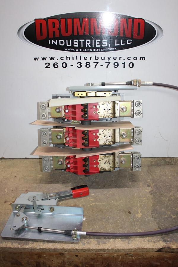Used SQUARE D 600 AMP DISCONNECT BASE SWITCH 3-POLE 17-21248 W/ HANDLE **WARRANTY**