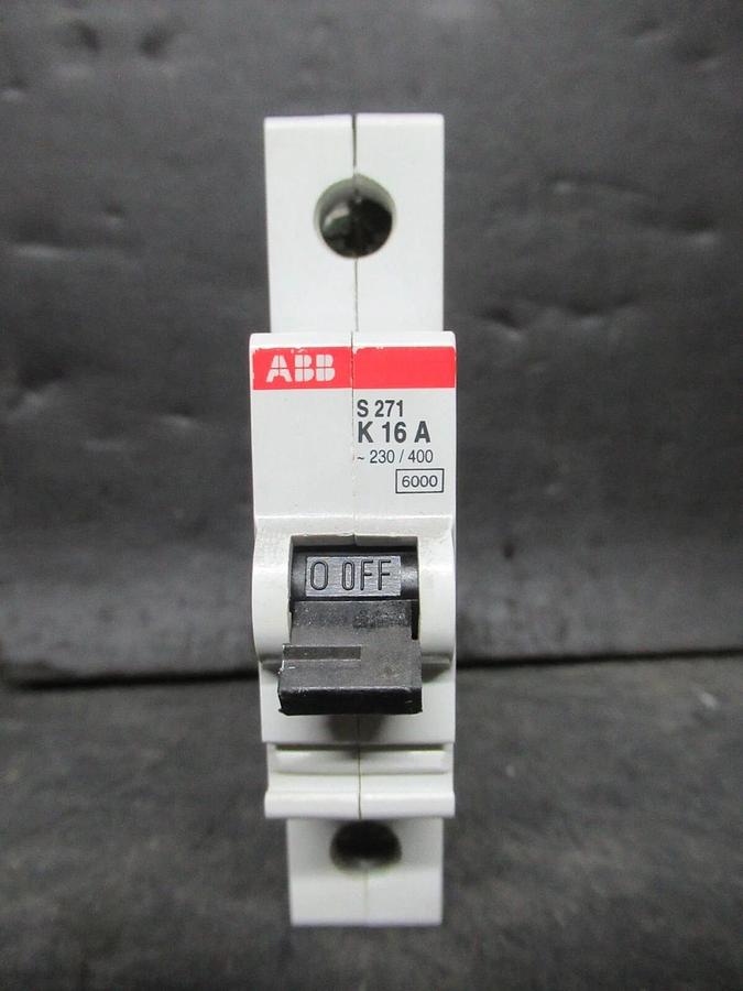 Used ABB CIRCUIT BREAKER S-271-K-16A 16 AMP 230-400 VAC **WARRANTY INCLUDED**
