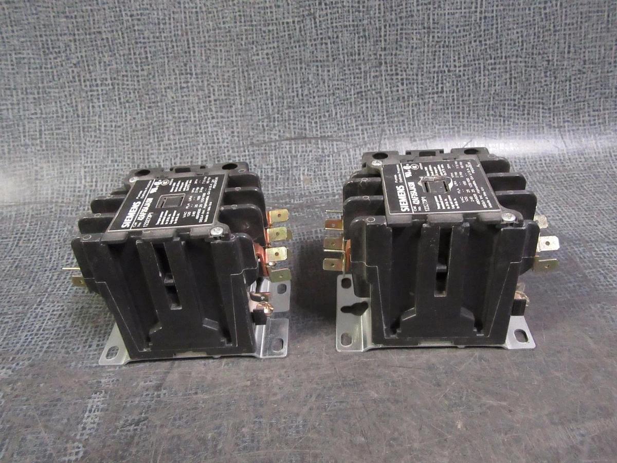 Used (1) SIEMENS CONTACTOR W/ AUX 42AF35AJASM 25 AMP 600V 3 PHASE 10 HP 24V COIL