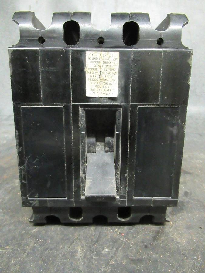 Used 60 AMP HEINEMANN BREAKER GH3-G3-U 480 VAC 3 POLE W/ LUGS **WARRANTY**