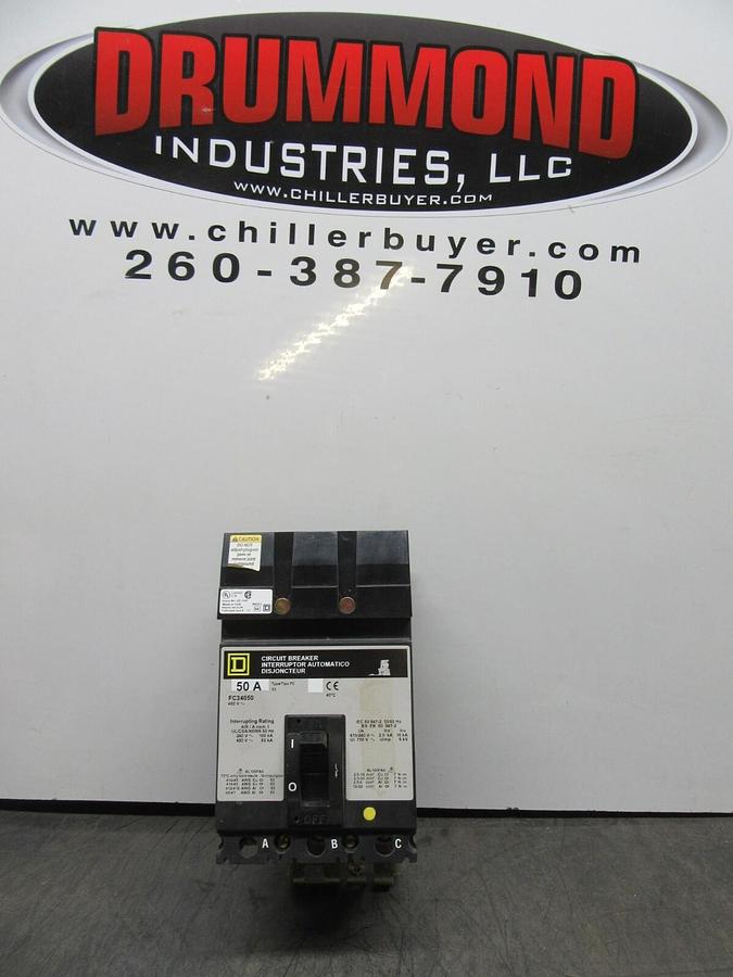 Used SQUARE D I-LINE CIRCUIT BREAKER FC34050 50 AMP 480 VAC 3-POLE **WARRANTY**