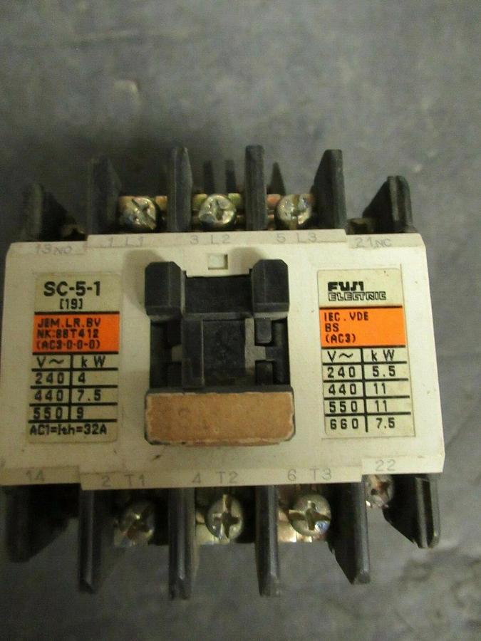 Used FUJI ELECTRIC CONTACTOR 4NC0H0 600 VAC 20 AMP **WARRANTY INCLUDED!**