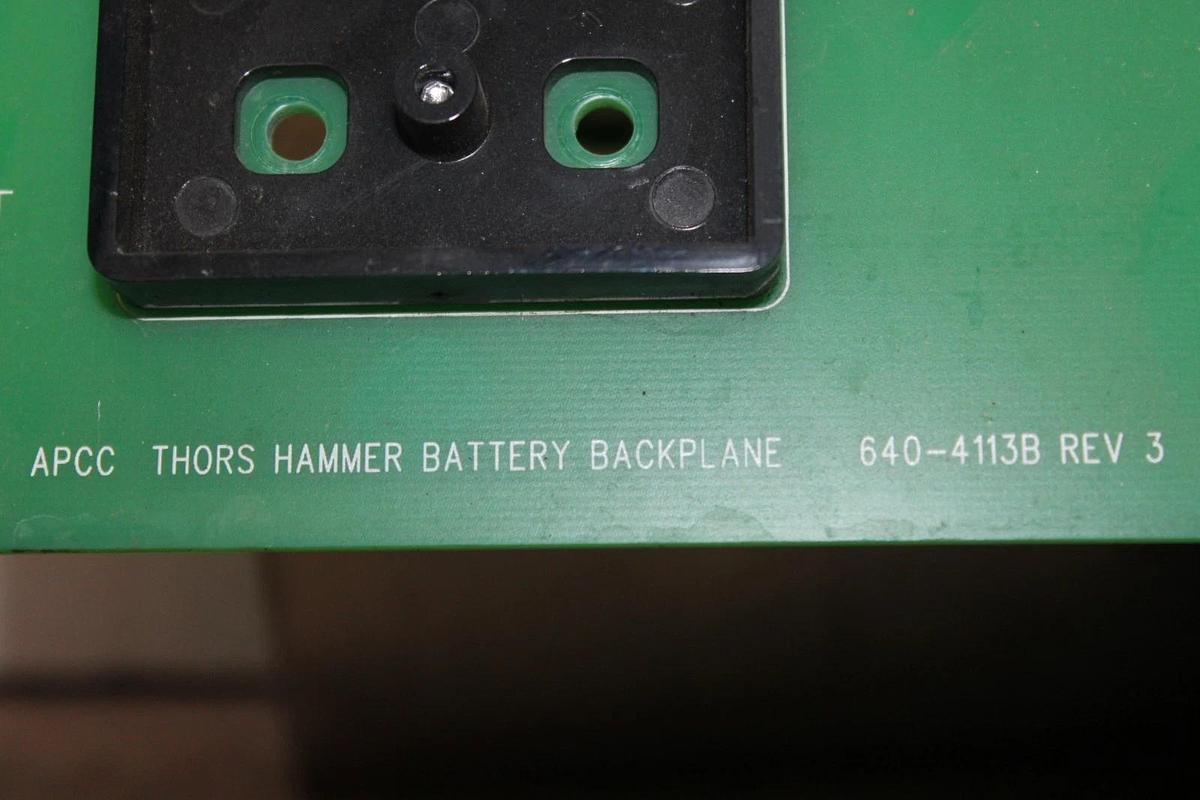 Used APCC THORS HAMMER BATTERY BACKPLANE CIRCUIT BOARD 640-4113B REV. 3