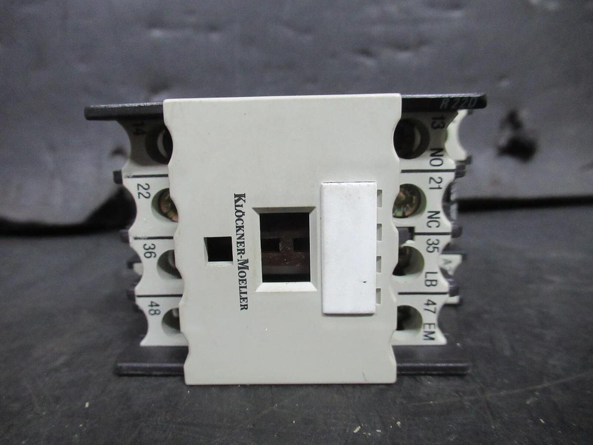 Used KLOCKNER-MOELLER CONTACTOR DIL-R-22-D 600 VAC 15 AMP COIL: 110/120 VOLT