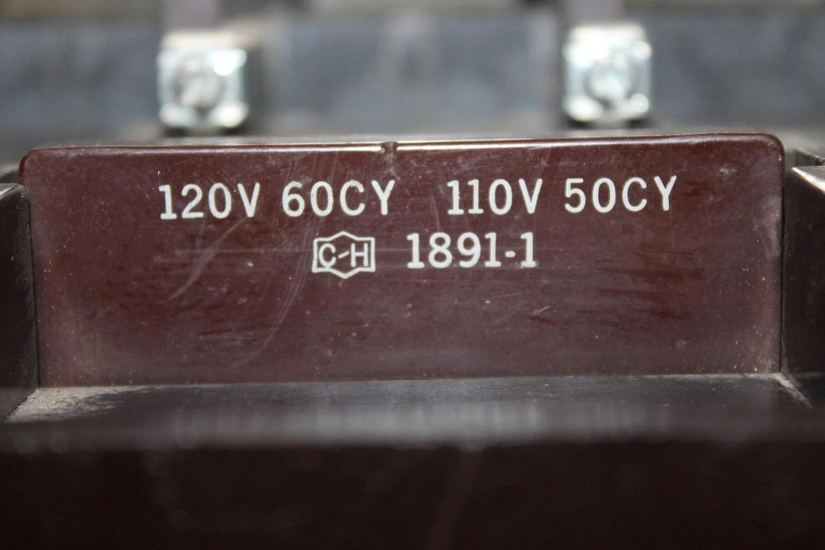 Used CUTLER-HAMMER CONTACTOR C832LN1 350 AMP 600 VAC 3-PHASE COIL: 120 VOLT