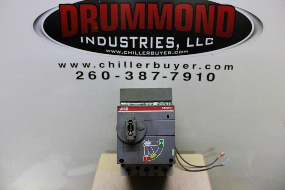 Used ABB CIRCUIT BREAKER SACE S3 S3H 225 AMP 480 VAC 500 VDC 3-POLE **WARRANTY**