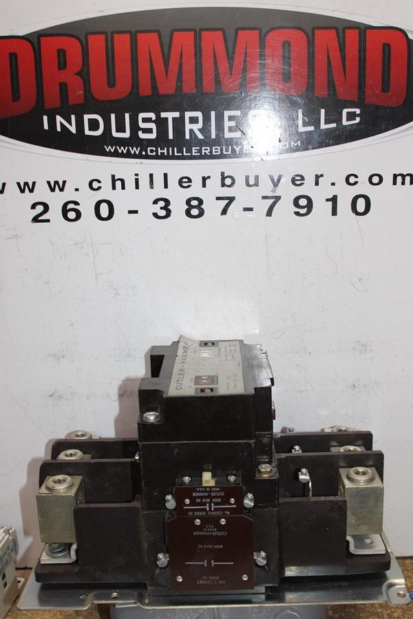 Used CUTLER-HAMMER CONTACTOR C832LN1 350 AMP 600 VAC 3-PHASE COIL: 120 VOLT