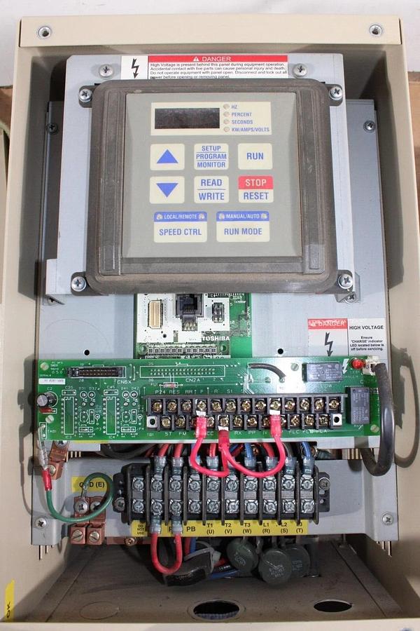 Used TOSHIBA 130E3 TRANSISTOR INVERTER VT130E3U4080A 8 KVA 460 VOLT 12 AMP