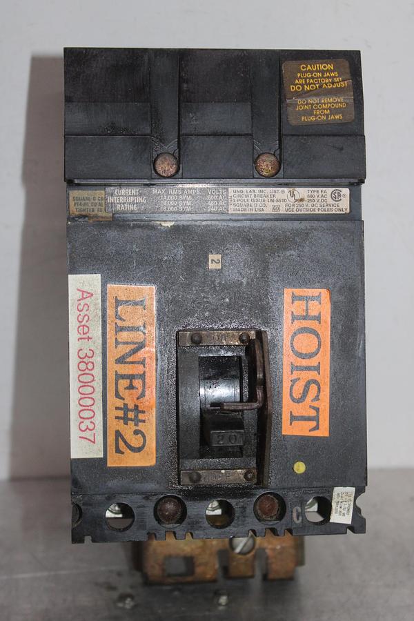 Used SQUARE D I-LINE CIRCUIT BREAKER KC34225 SERIES 2 225 AMP 480 VAC 3-POLE