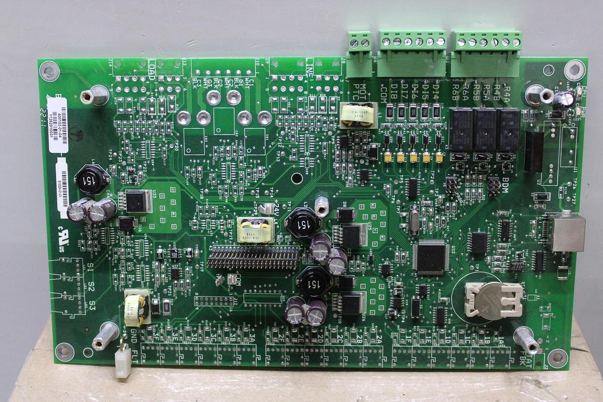 Used BENSHAW SOFT START CIRCUIT BOARD BIPC-400102-01-04 TOP BOARD ONLY